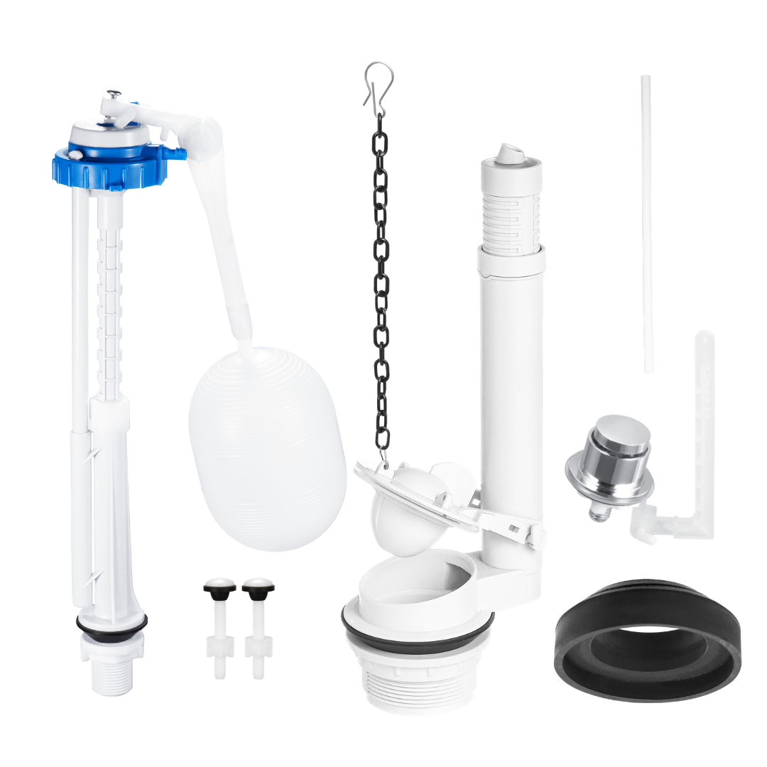 2 Inch Toilet Repair Kit | Fill Valve & Flush Valve Set with Side Button